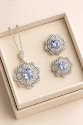 Zircon Locket Set-58 (Silver)